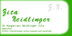 zita neidlinger business card
